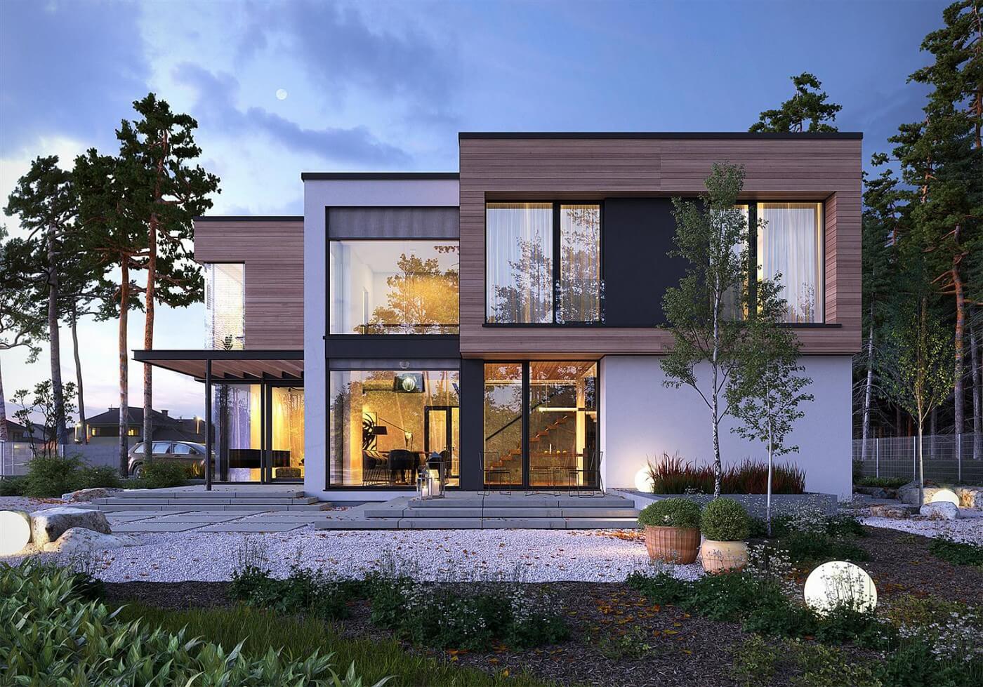 Бюджетные двухэтажные коттеджные дома